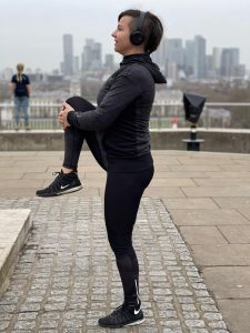 woman stretching